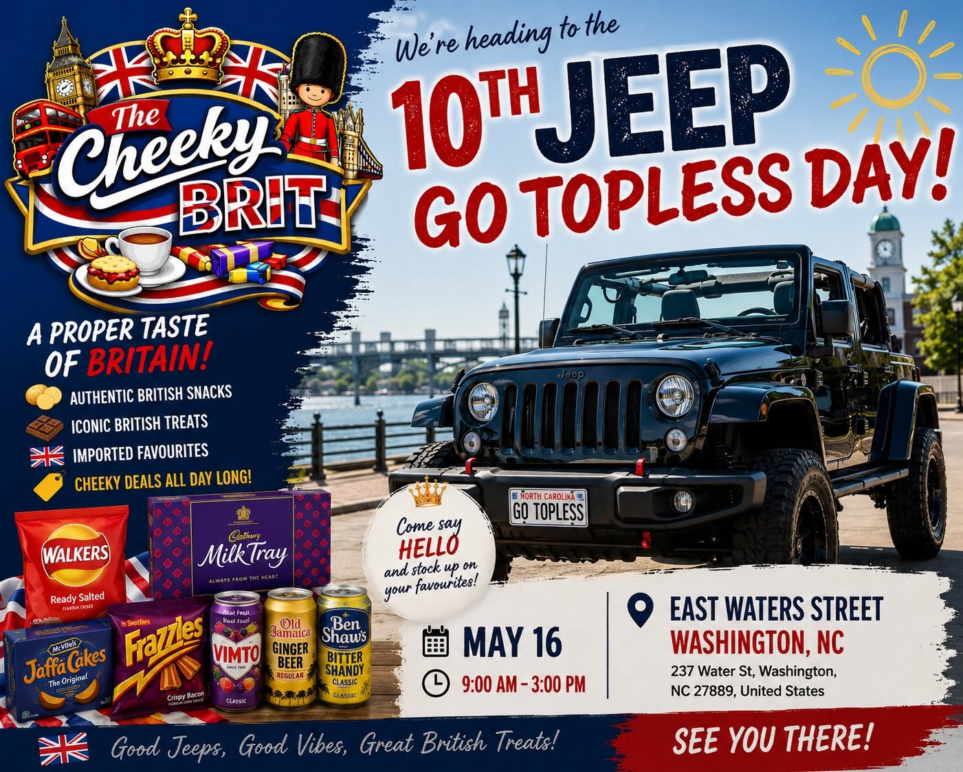 The Cheeky Brit at Jeep Go Topless Day
